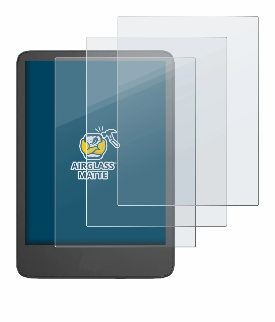 Image of the device Amazon Kindle 2024 with a wide variety of screen protectors.