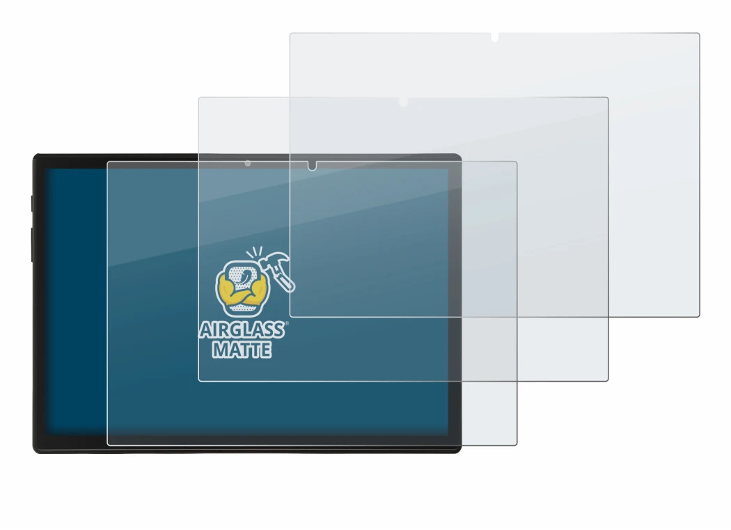 Image of the device Acepad A150 with a wide variety of screen protectors.