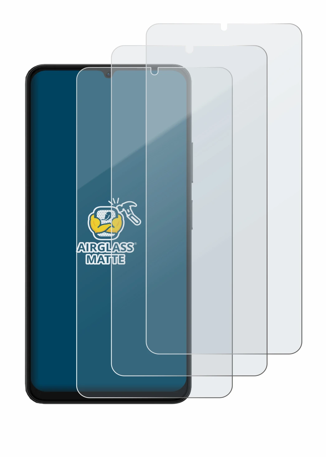 Image of the device Ulefone Note 20 Pro with a wide variety of screen protectors.
