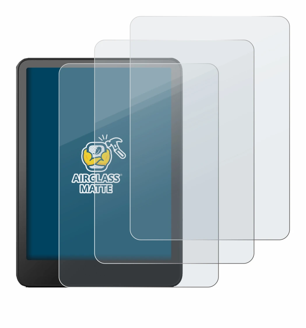 Image of the device Amazon Kindle Paperwhite 2024 (12. Gen.) with a wide variety of screen protectors.