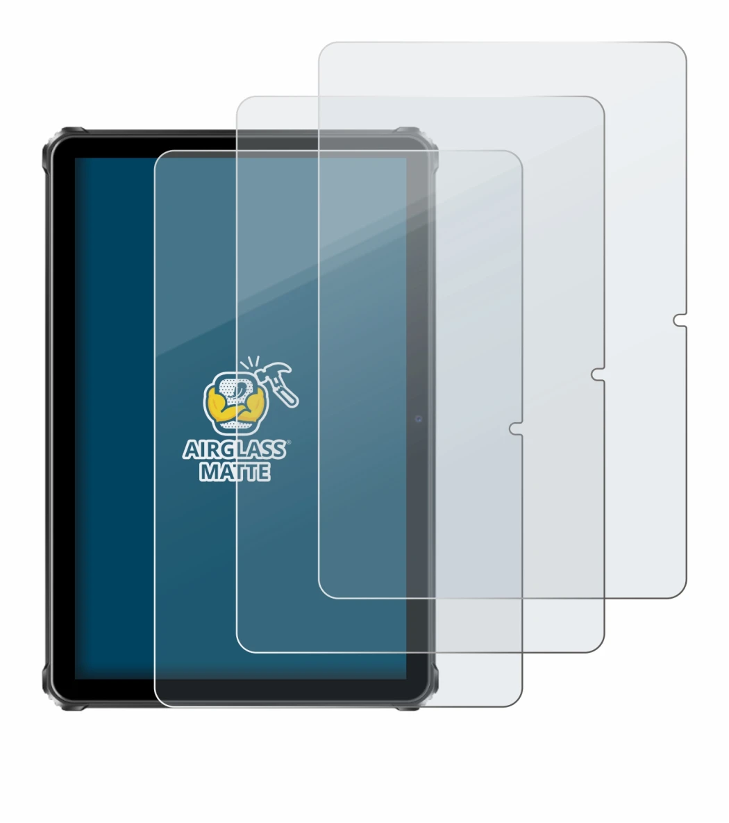 Image of the device Oukitel RT9 with a wide variety of screen protectors.
