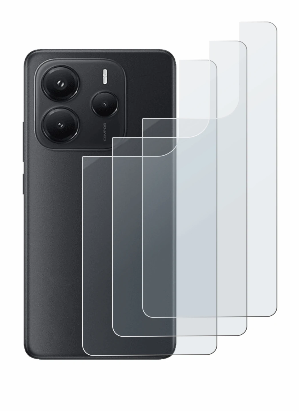 Image of the device Xiaomi Redmi Note 14 (Back) with a wide variety of screen protectors.