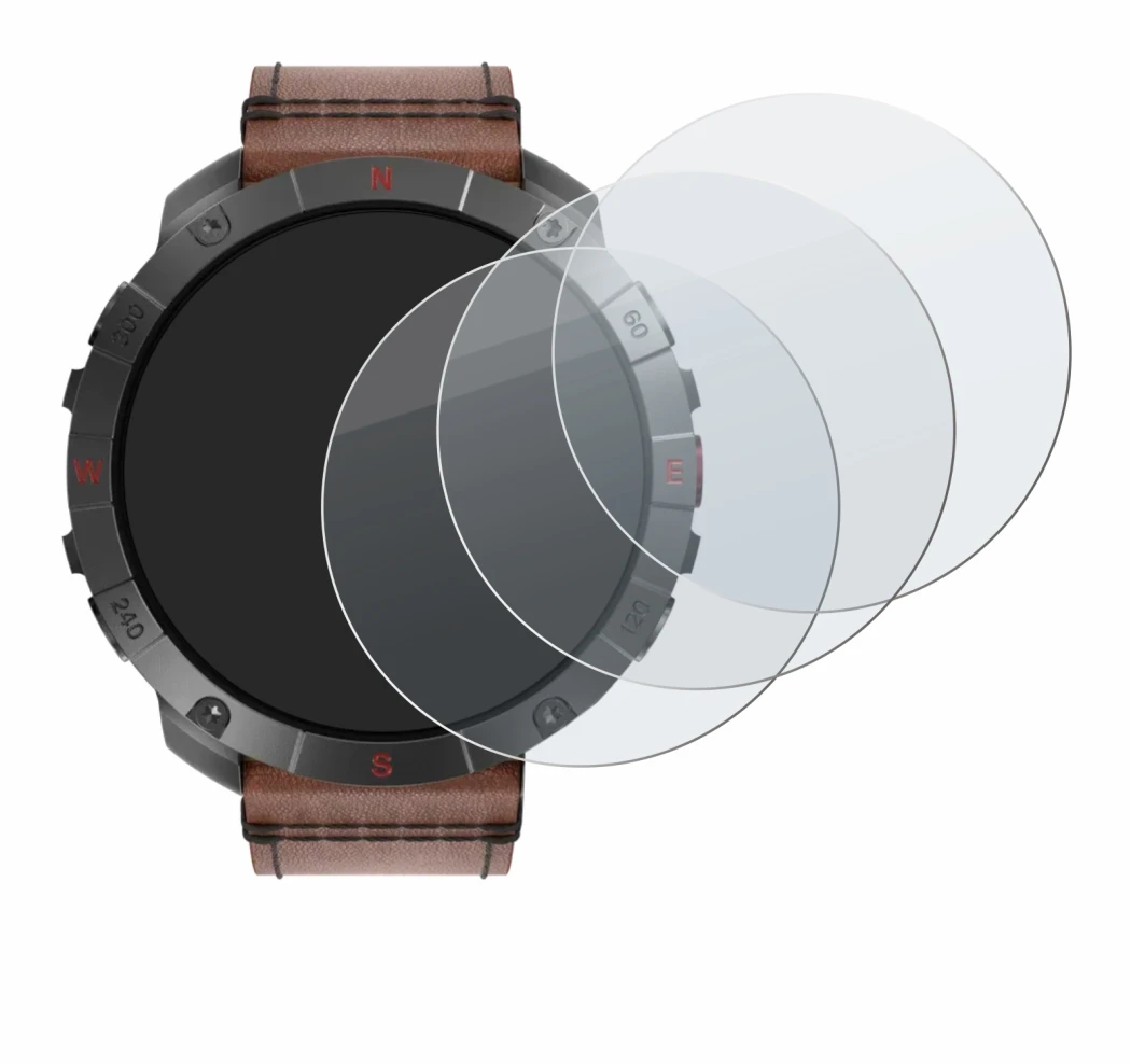 Image of the device Polar Grit X2 Pro Titan with a wide variety of screen protectors.