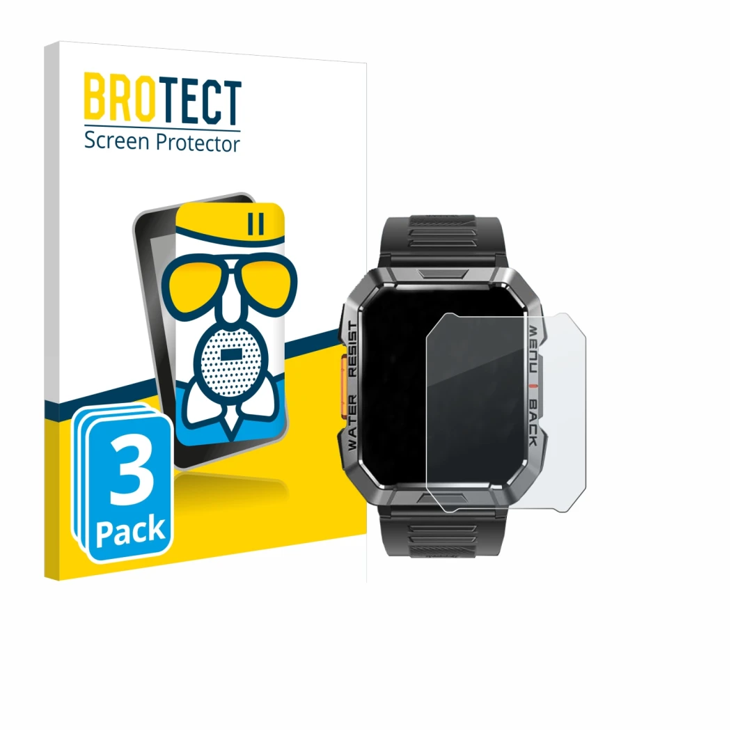 Front side of a product packaging with the brand logo BROTECT. Next to it is the device Iowodo W60 2
