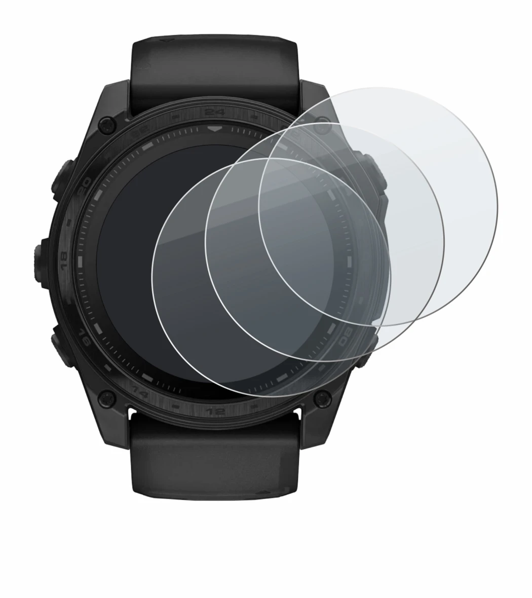 Image of the device Garmin Tactix 8 Solar (51 mm) with a wide variety of screen protectors.