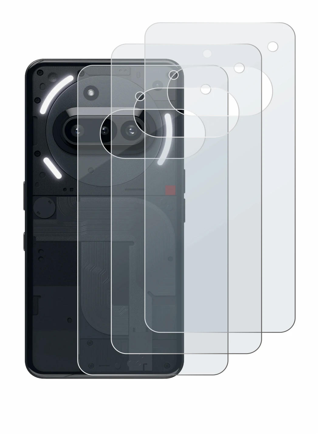 Image of the device Nothing Phone (3a) (Back) with a wide variety of screen protectors.
