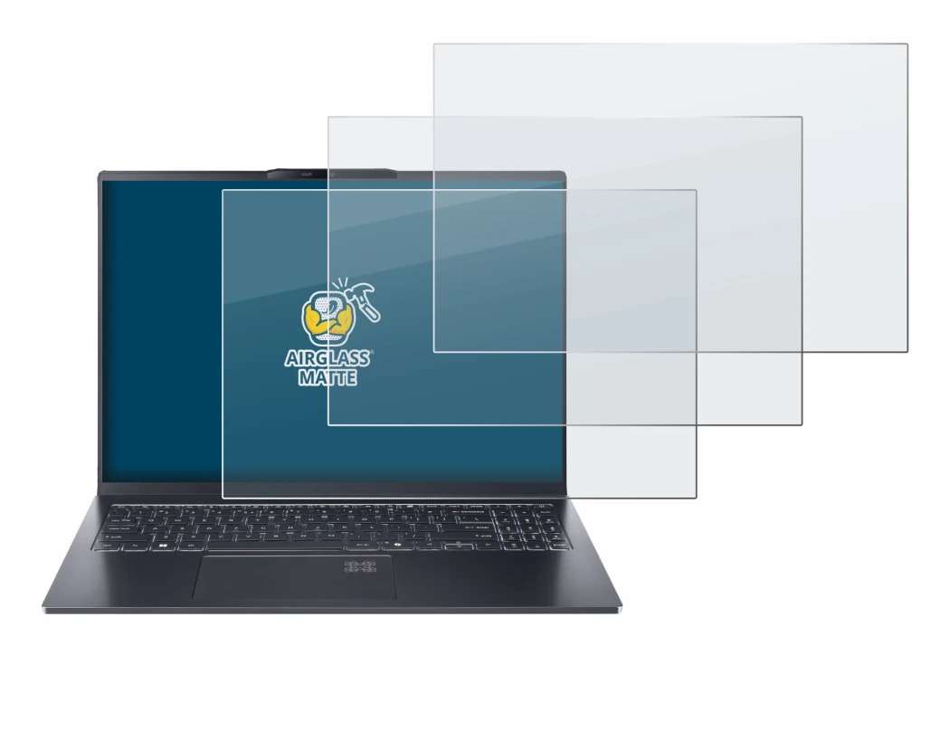 Image of the device Acer Swift Go 16 AI with a wide variety of screen protectors.