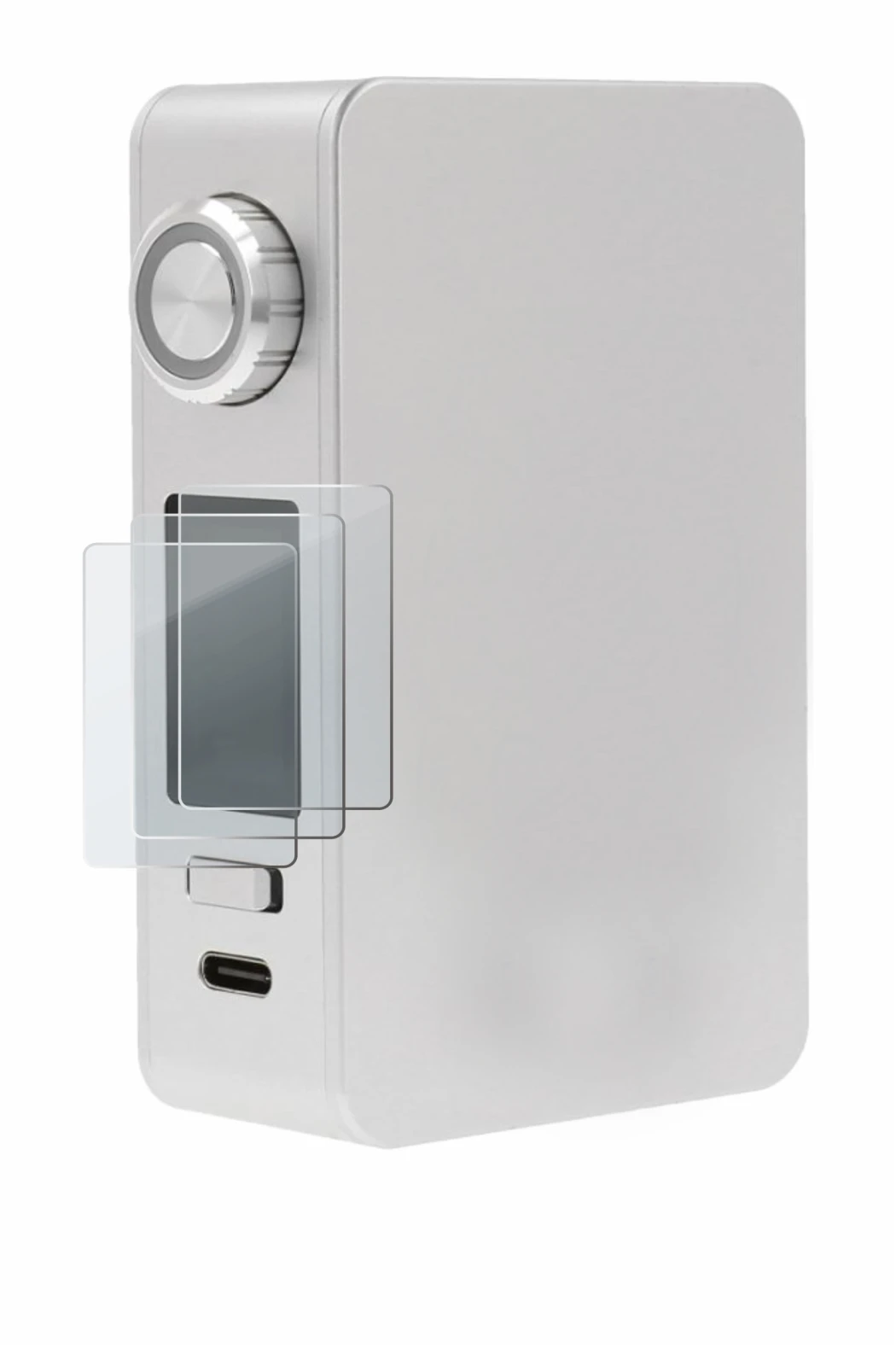 Image of the device Lost Vape Centaurus M200 with a wide variety of screen protectors.