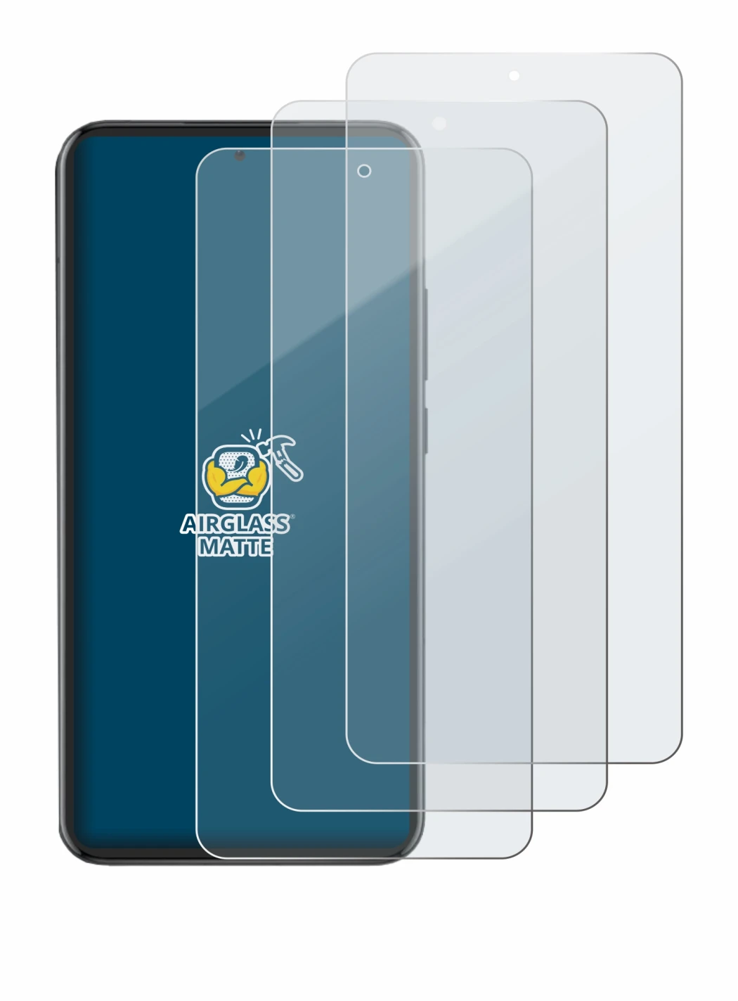 Image of the device Oppo Reno 13 Pro with a wide variety of screen protectors.