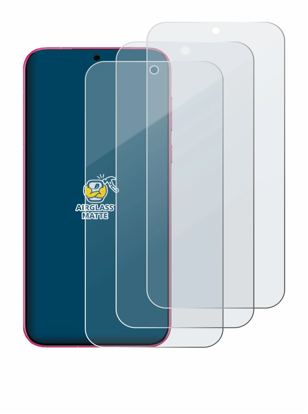 Image of the device Huawei Pura 80 with a wide variety of screen protectors.