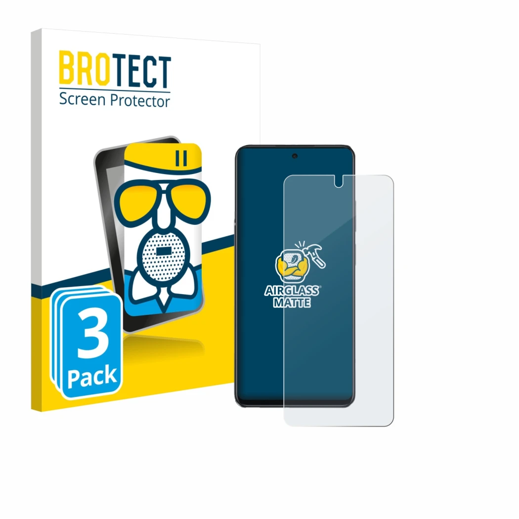 Front side of a product packaging with the brand logo BROTECT. Next to it is the device Oppo A40 shown with the corresponding
