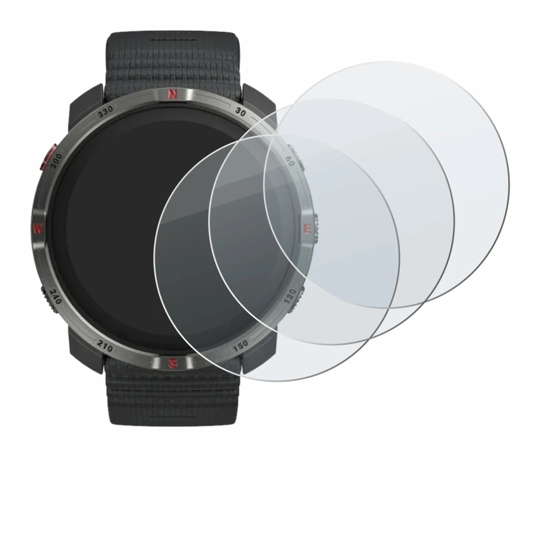 Image of the device Polar Grit X2 with a wide variety of screen protectors.