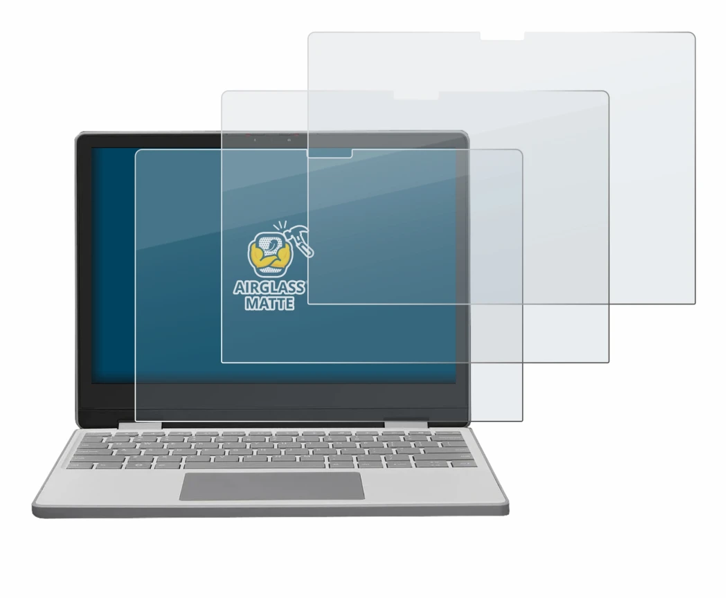Image of the device Framework Laptop 12 with a wide variety of screen protectors.