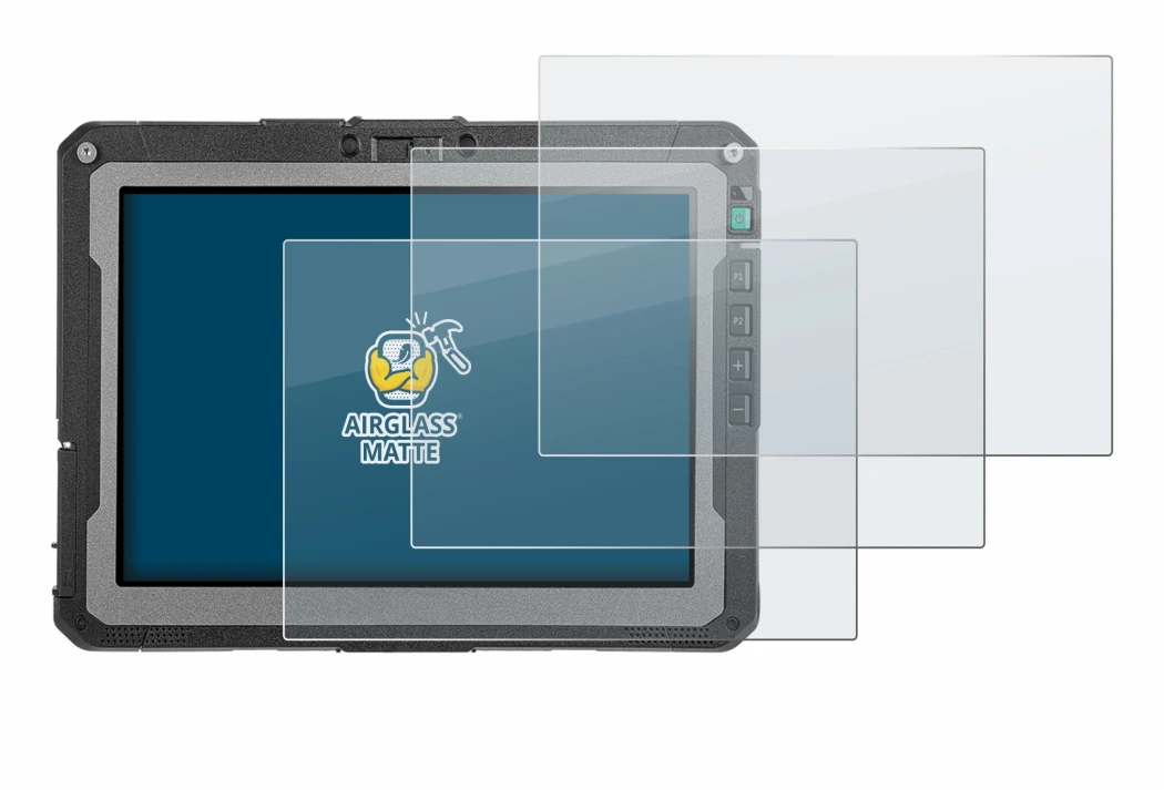 Image of the device Getac ZX10 G2 with a wide variety of screen protectors.