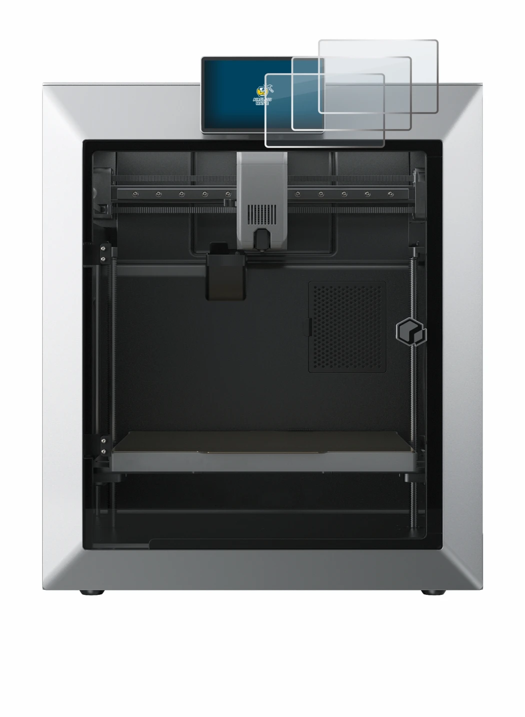 Image of the device Qidi Tech Q2 with a wide variety of screen protectors.