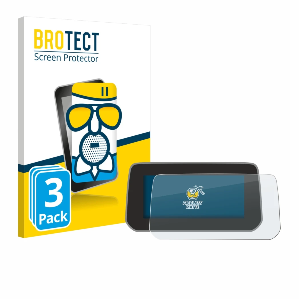 Front side of a product packaging with the brand logo BROTECT. Next to it is the device Mazda CX-5 2020 shown with the corresp