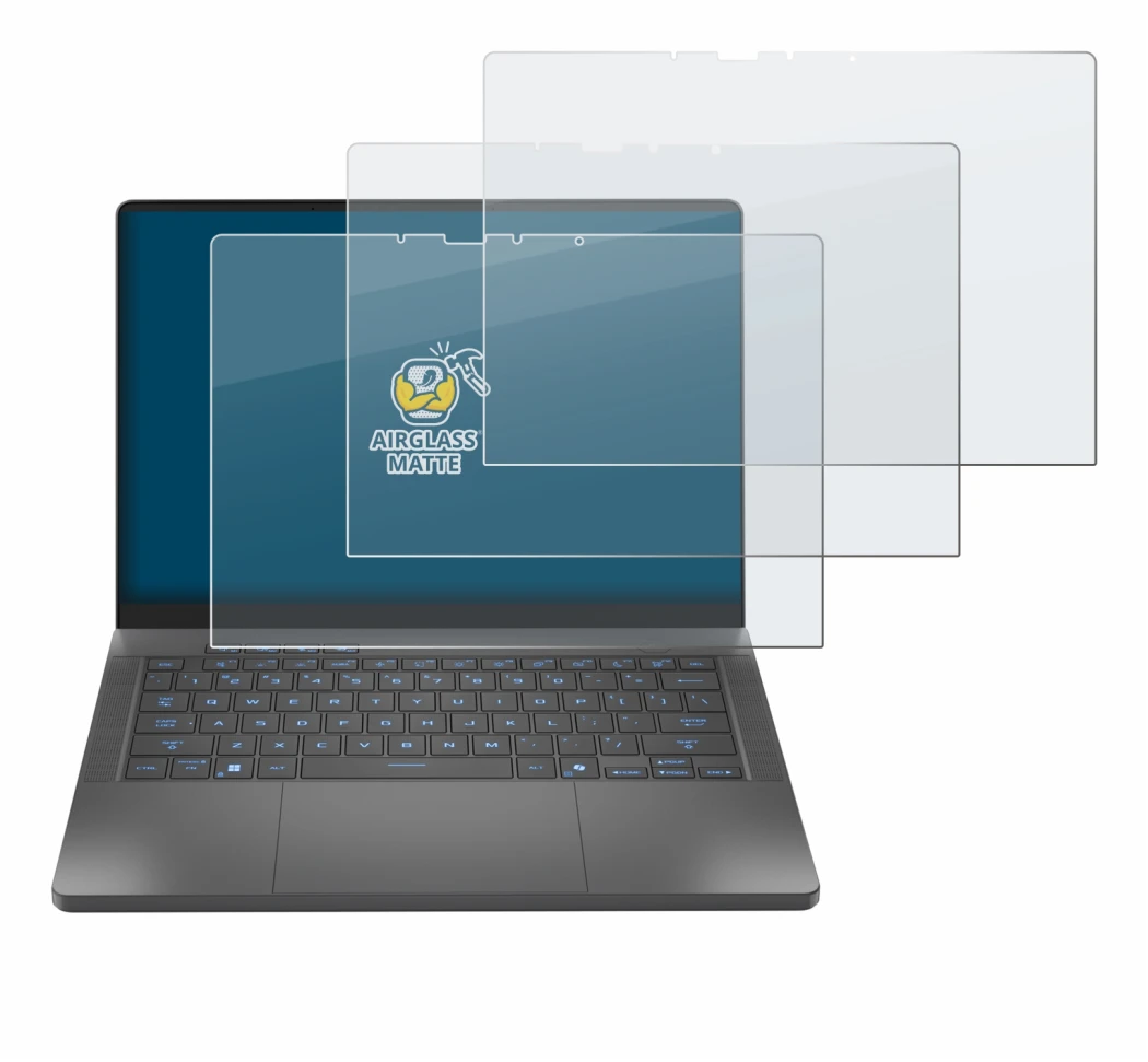 Image of the device ASUS ROG Zephyrus G14 2025 GA403 with a wide variety of screen protectors.