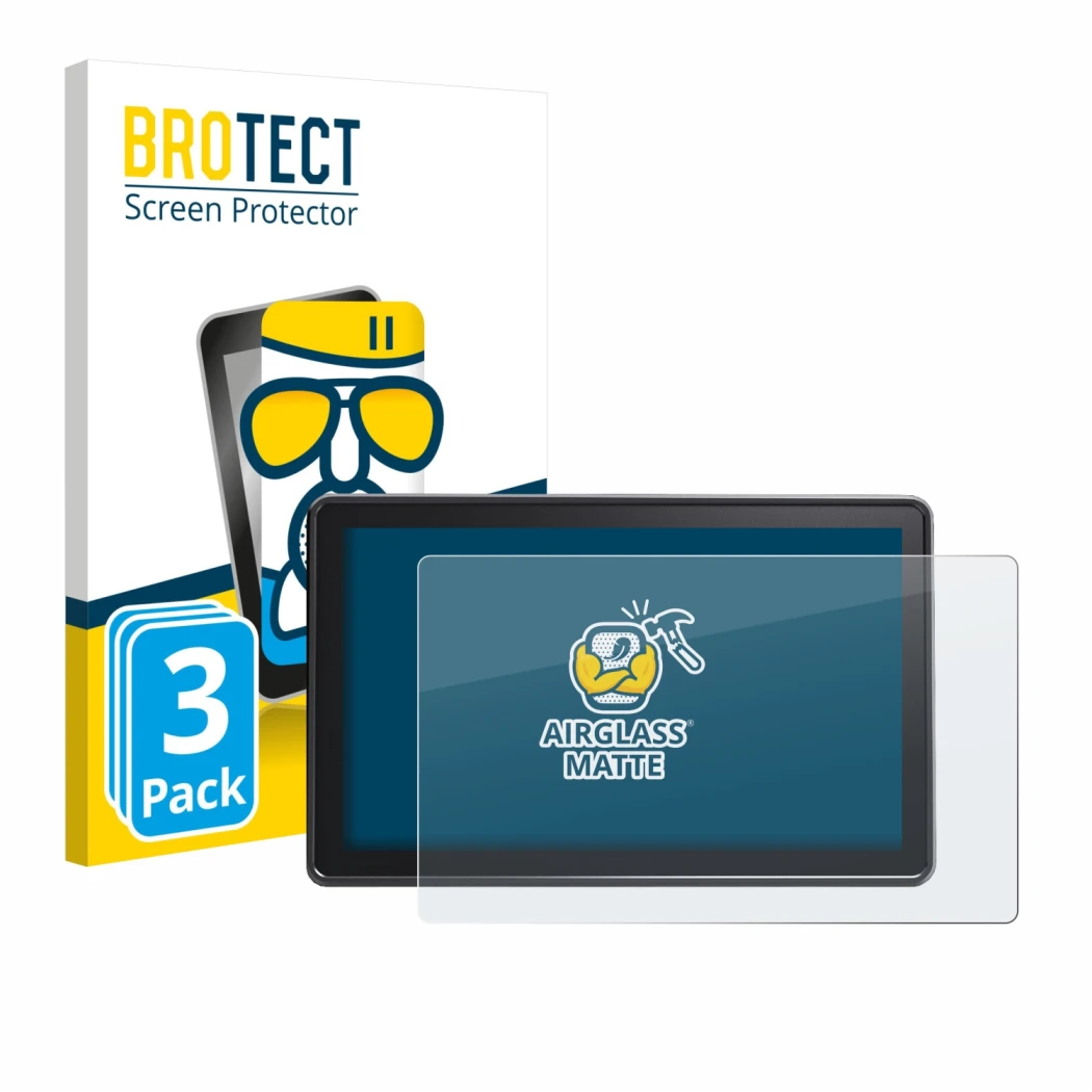 Front side of a product packaging with the brand logo BROTECT. Next to it is the device Osee G7 Pro shown with the correspondi