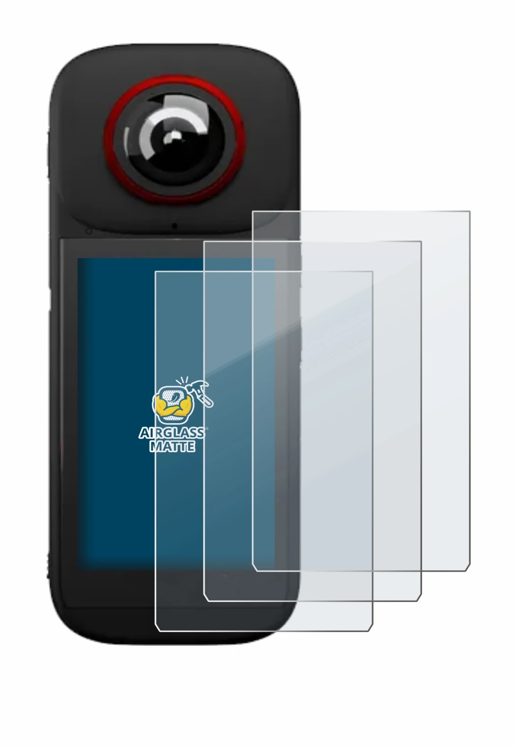 Image of the device Labpano PanoX V3 360° with a wide variety of screen protectors.