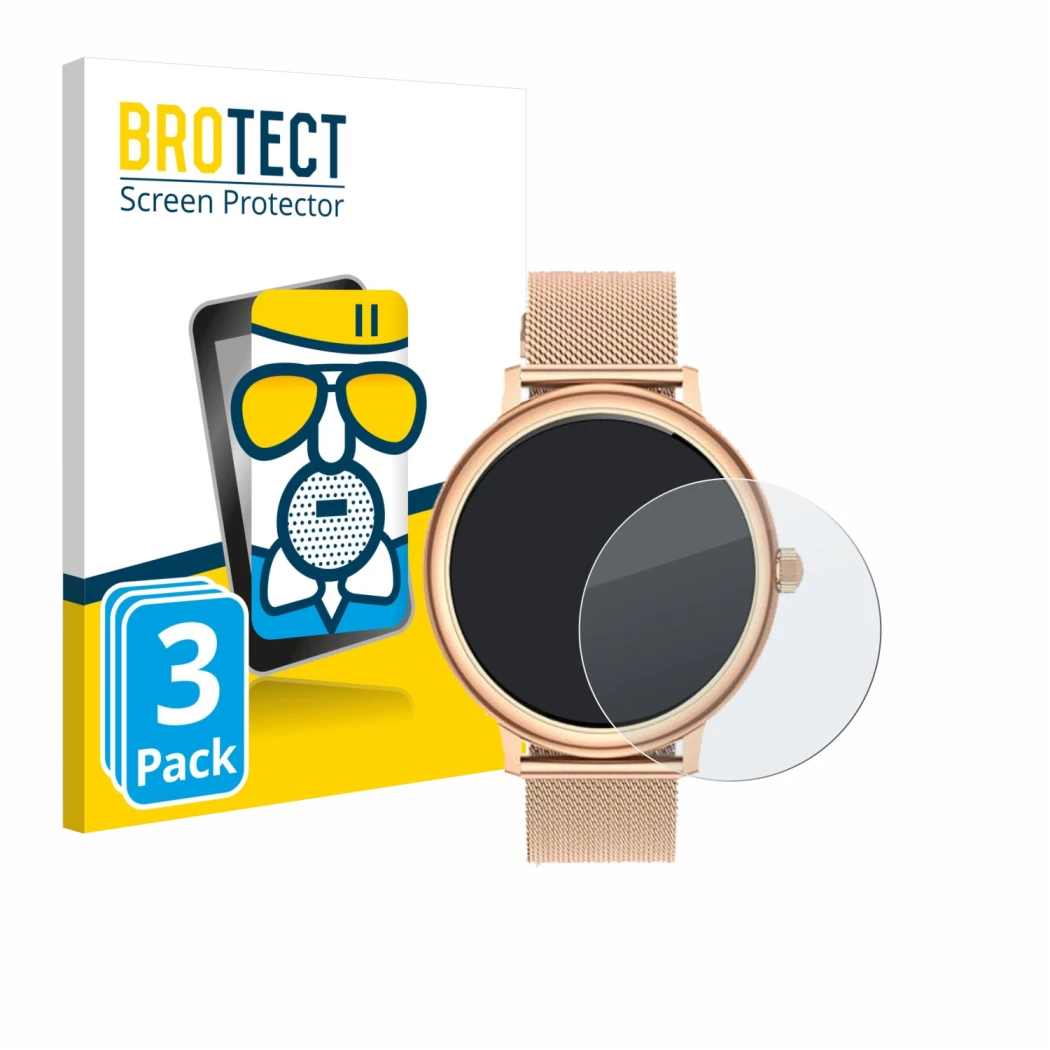 Front side of a product packaging with the brand logo BROTECT. Next to it is the device Ruxingx AK98 1.19