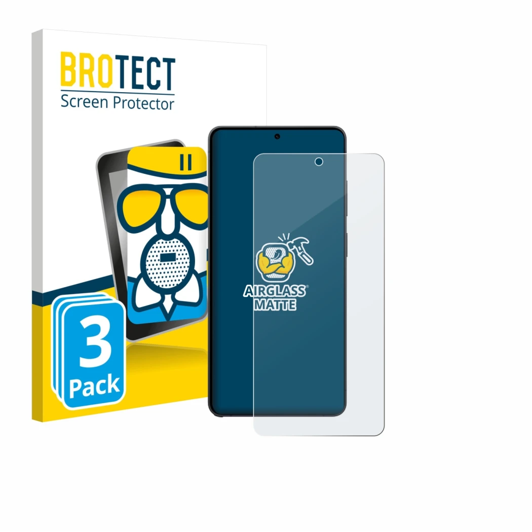 Front side of a product packaging with the brand logo BROTECT. Next to it is the device Samsung Galaxy S26 Ultra shown with th