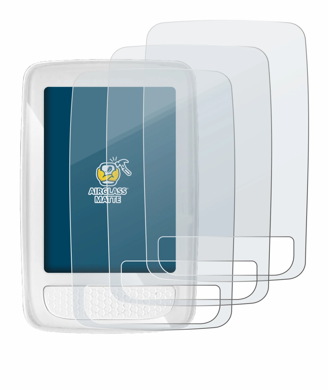 Image of the device Giant Axact 14W with a wide variety of screen protectors.
