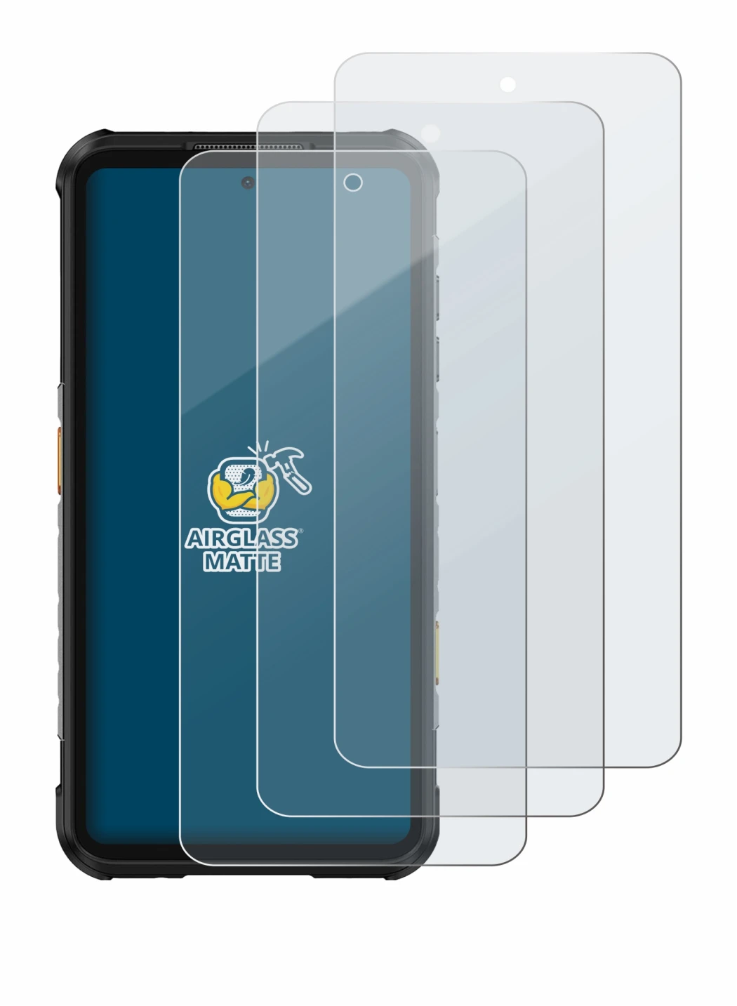 Image of the device Ulefone RugOne Xever 7 Pro with a wide variety of screen protectors.
