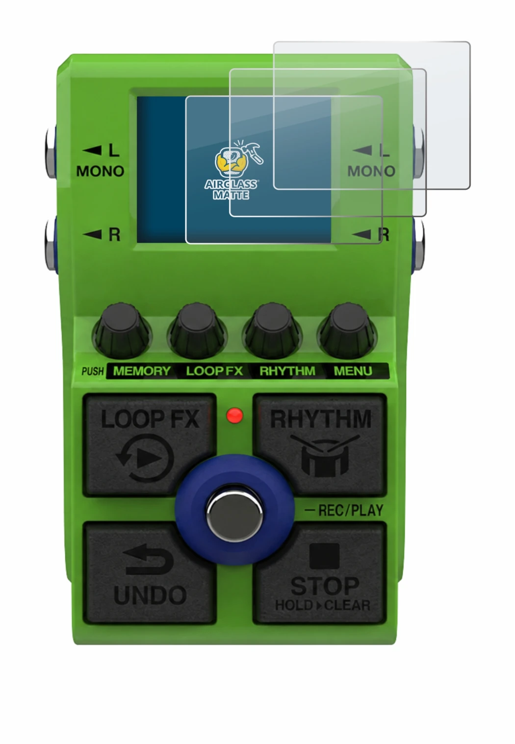 Image of the device Zoom MS-90LP Plus with a wide variety of screen protectors.