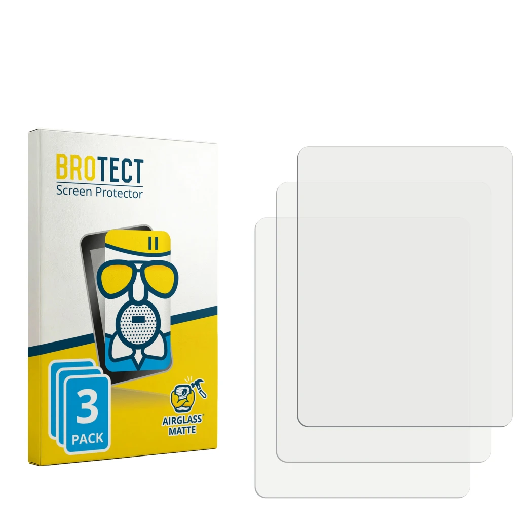 Front side of a product packaging with the brand logo BROTECT. Next to it is the corresponding screen protector.