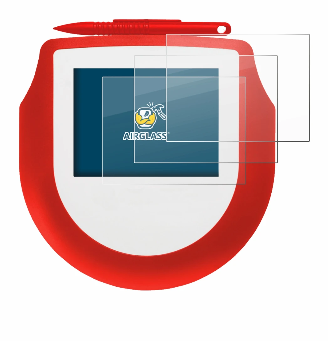 Image of the device Signotec Signature Pad Omega with a wide variety of screen protectors.