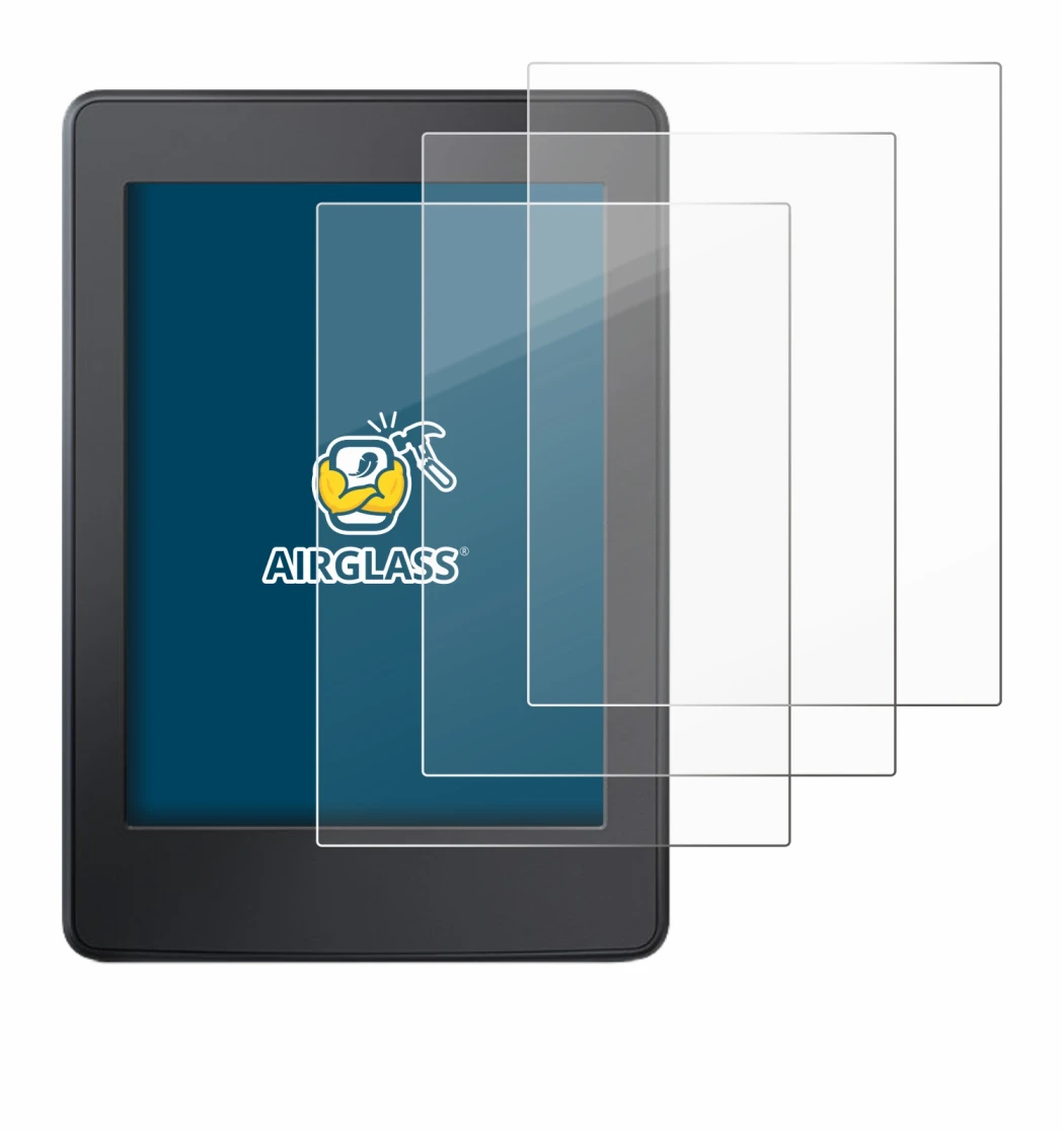 Image of the device Amazon Kindle Paperwhite 2015 (7th Gen.) with a wide variety of screen protectors.