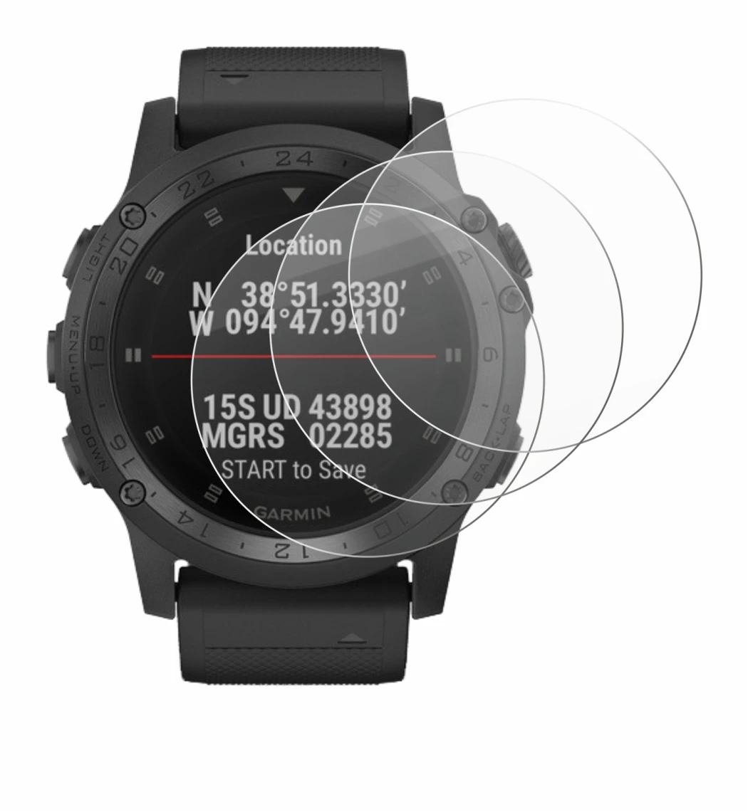 Image of the device Garmin Tactix Charlie with a wide variety of screen protectors.