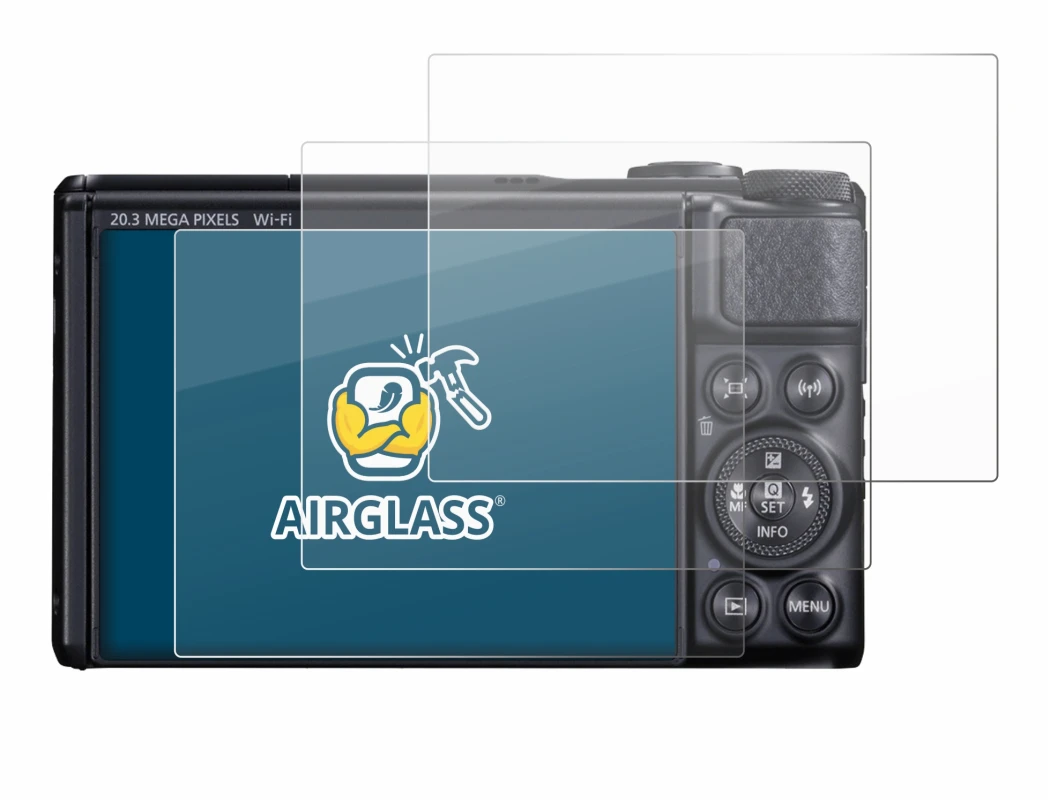 Image of the device Canon PowerShot SX740 HS with a wide variety of screen protectors.