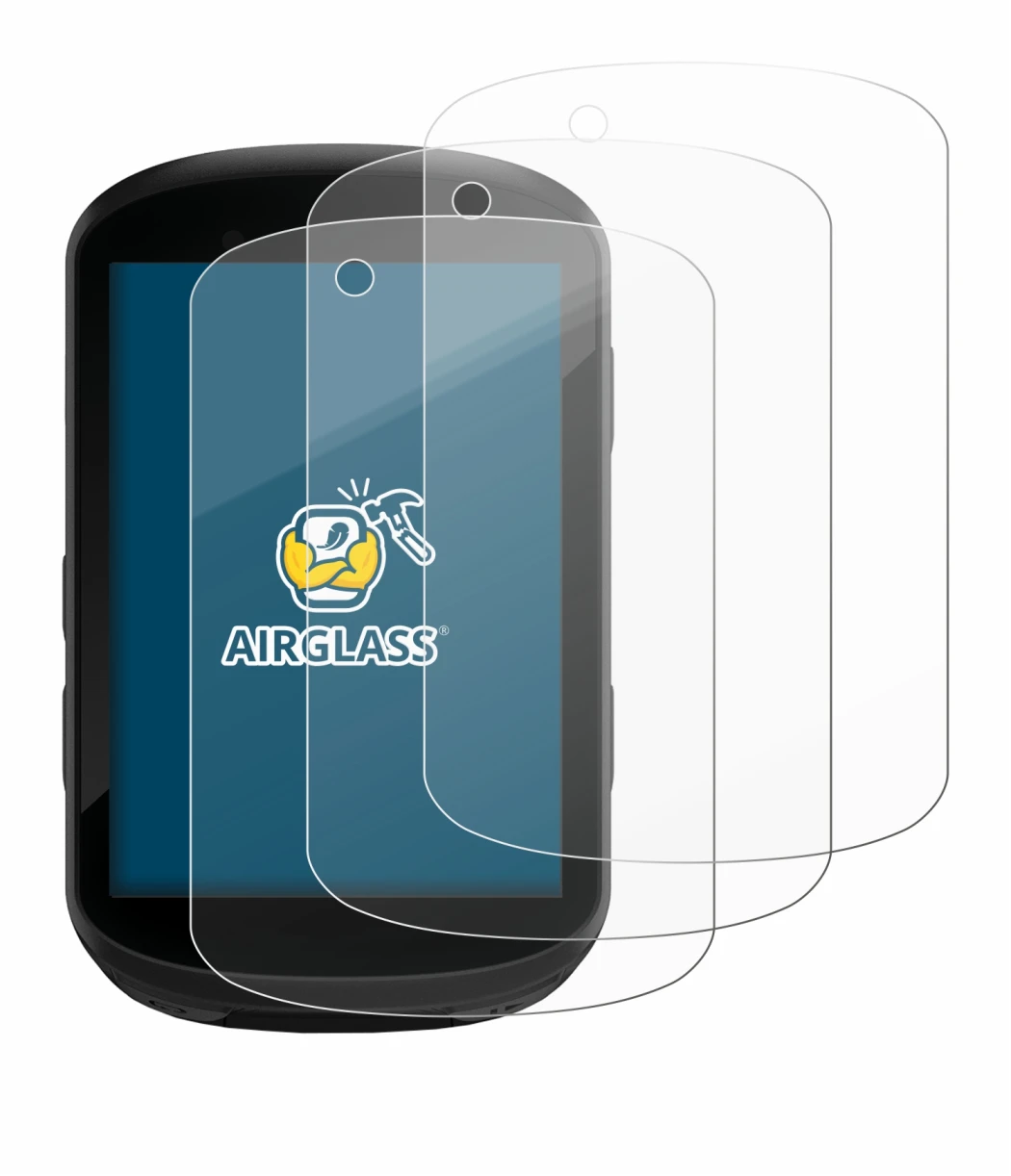 Image of the device Garmin Edge 830 with a wide variety of screen protectors.