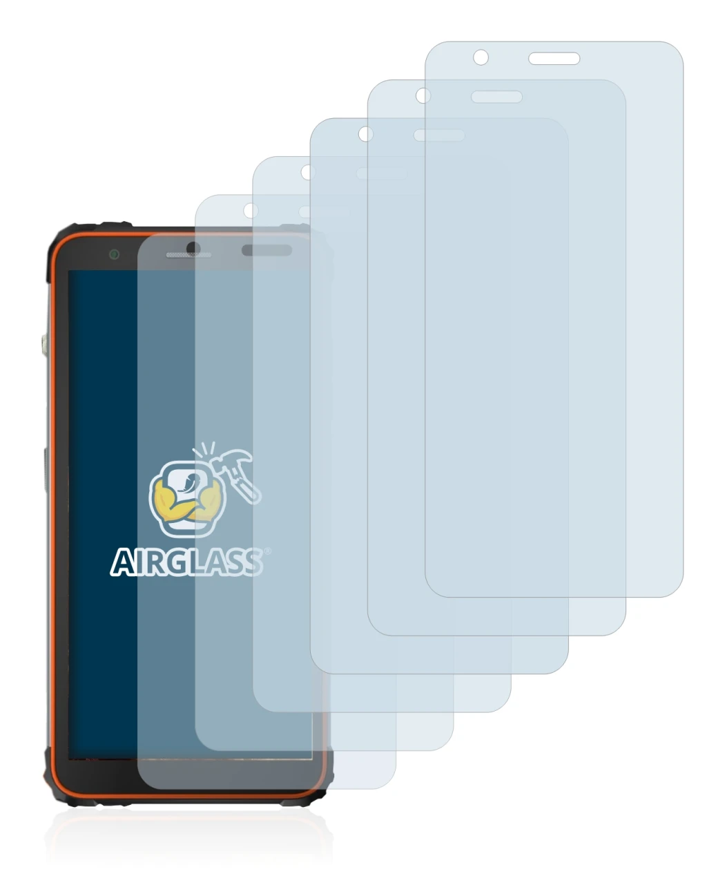 Image of the device Blackview BV6600 with a wide variety of screen protectors.