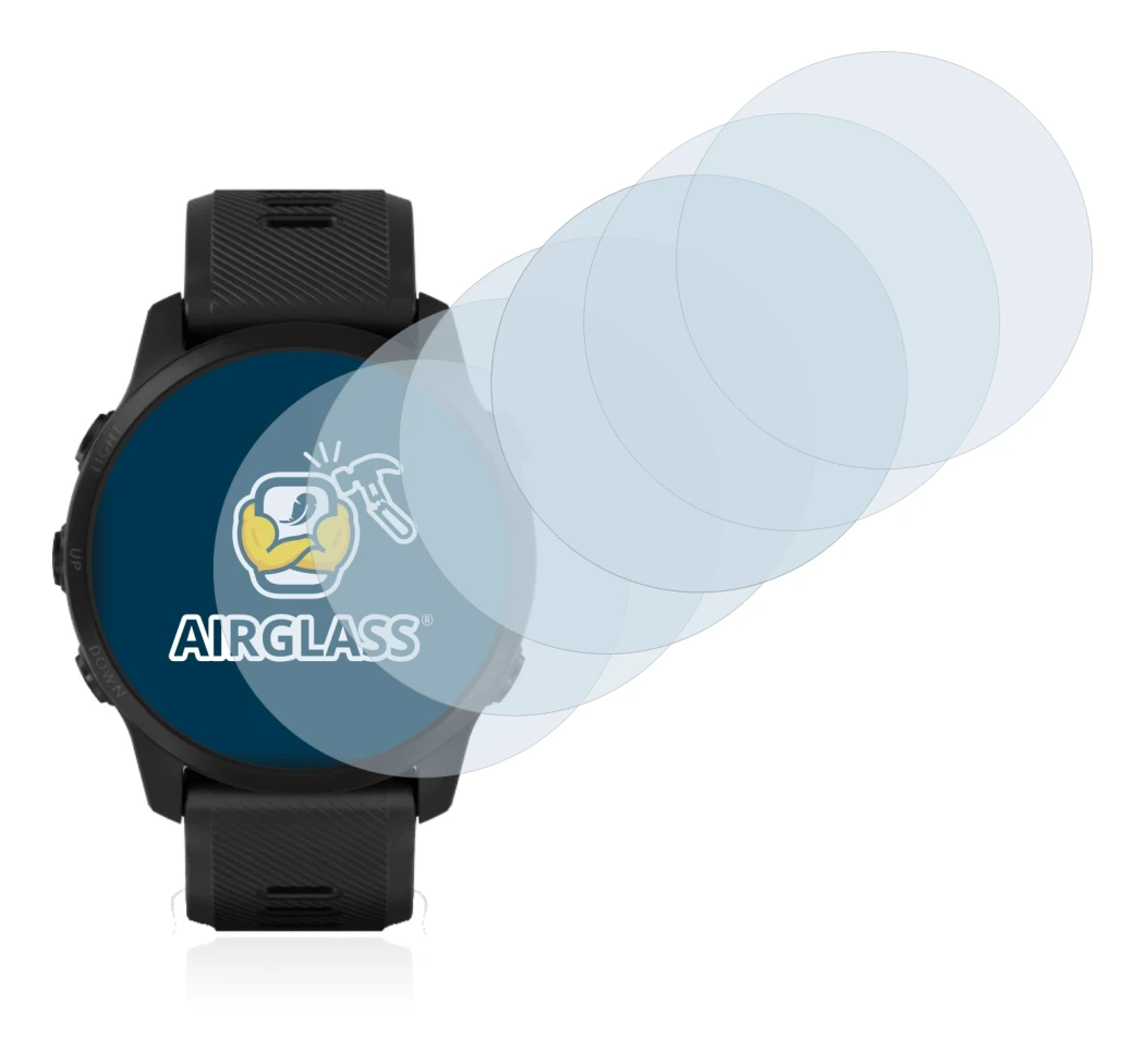 Image of the device Garmin Forerunner 945 LTE with a wide variety of screen protectors.