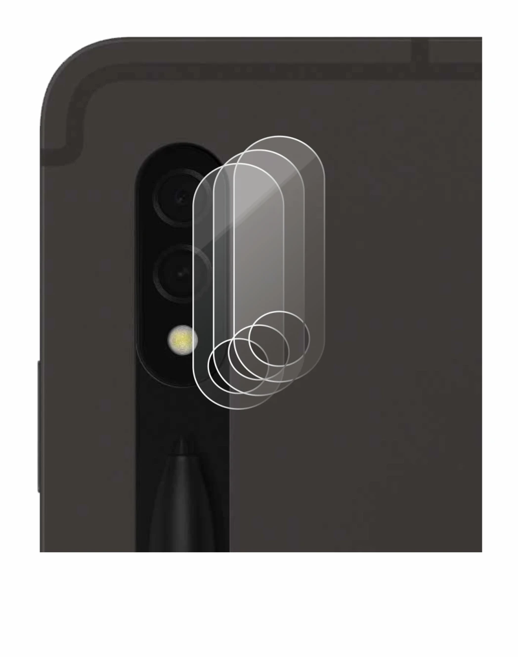 Image of the device Samsung Galaxy Tab S8 5G (ONLY Camera Lens) with a wide variety of screen protectors.