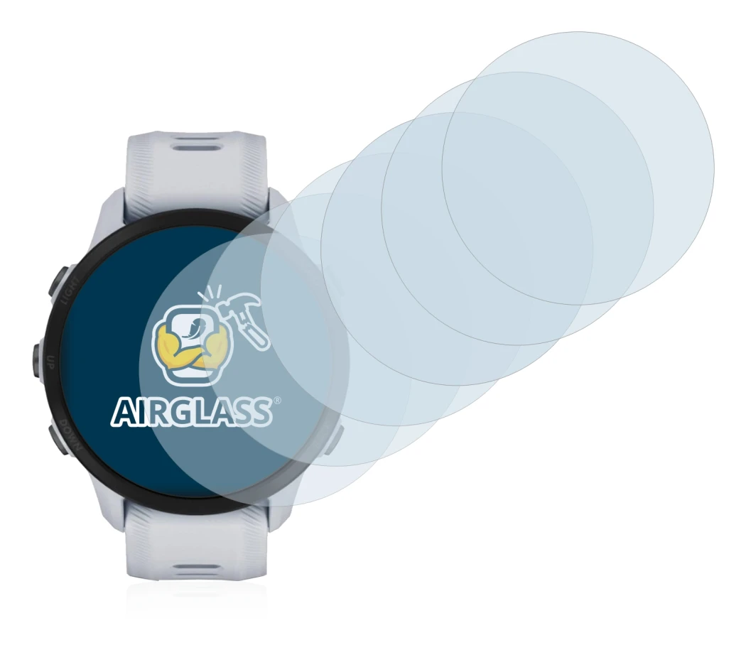 Image of the device Garmin Forerunner 955 with a wide variety of screen protectors.