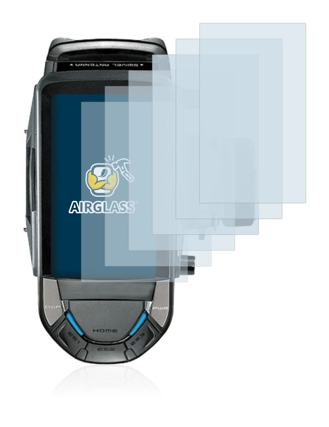 Image of the device Futaba 10PX with a wide variety of screen protectors.