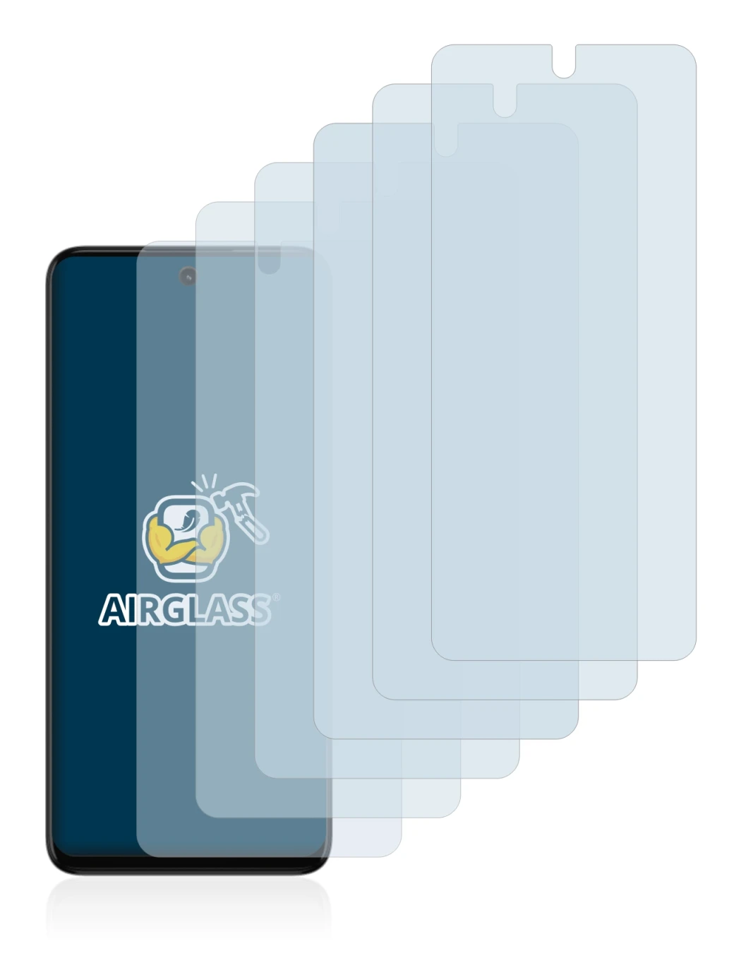 Image of the device Motorola Moto G32 with a wide variety of screen protectors.
