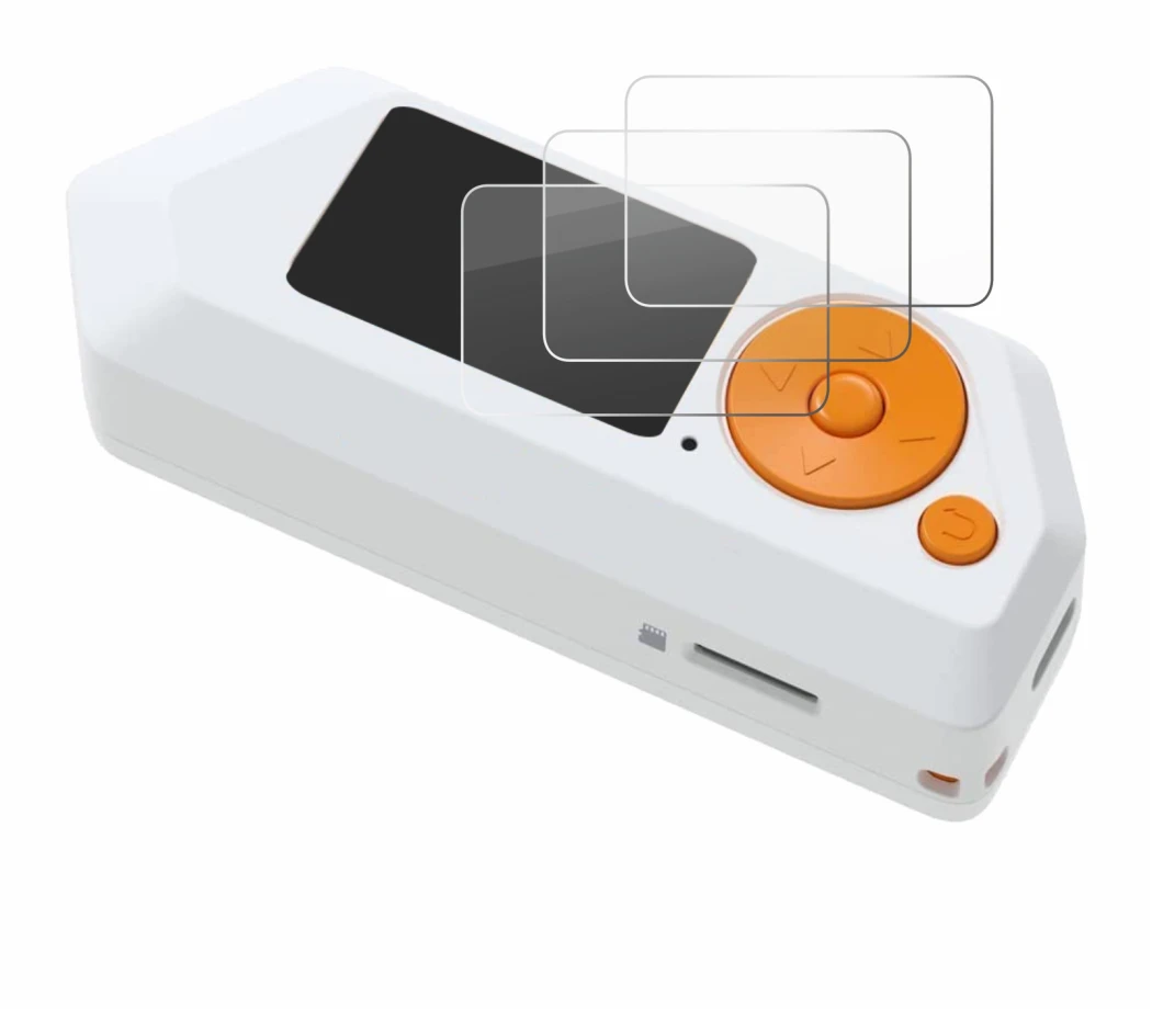 Image of the device Flipper Zero FZ.1 with a wide variety of screen protectors.