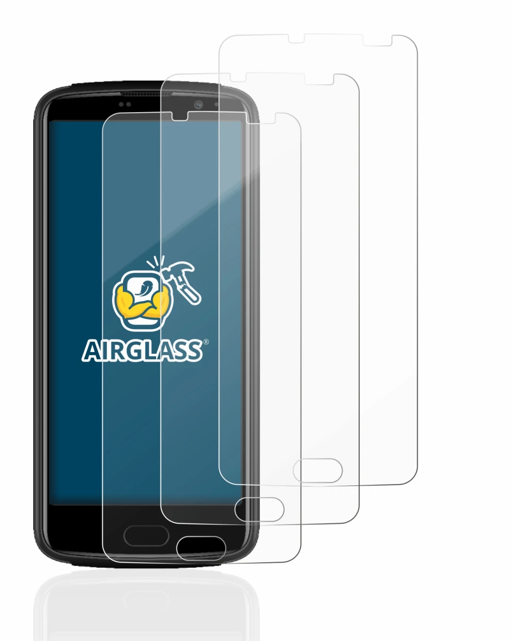 Image of the device Beafon M7 premium with a wide variety of screen protectors.