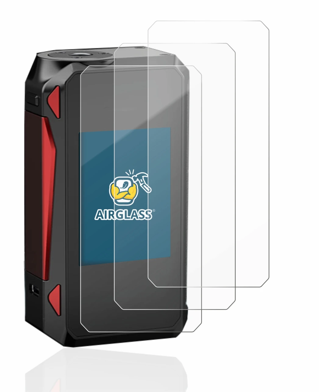 Image of the device Smok G-Priv 4 with a wide variety of screen protectors.