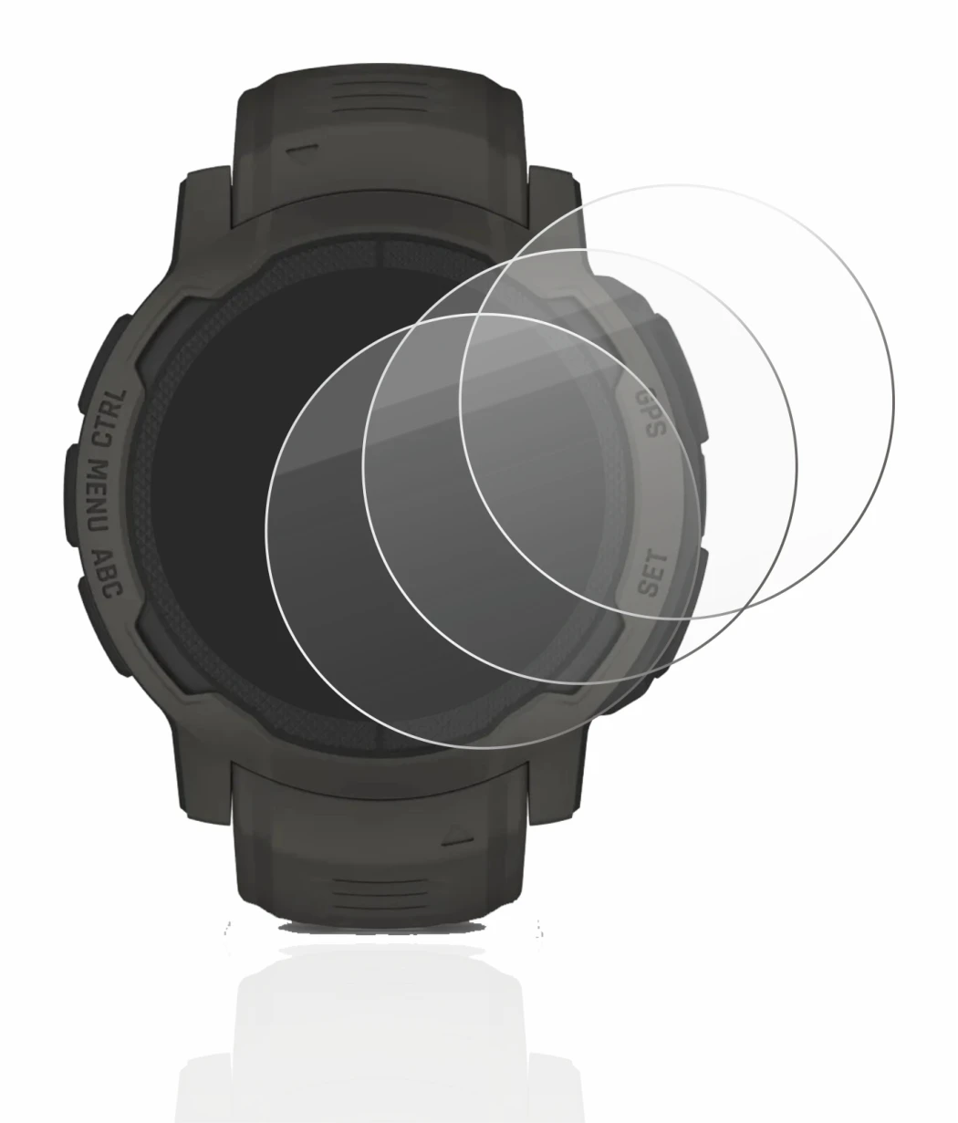 Image of the device Garmin Instinct 2 Solar with a wide variety of screen protectors.
