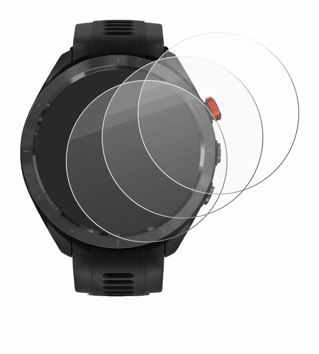 Image of the device Garmin Approach S70 (47 mm) with a wide variety of screen protectors.