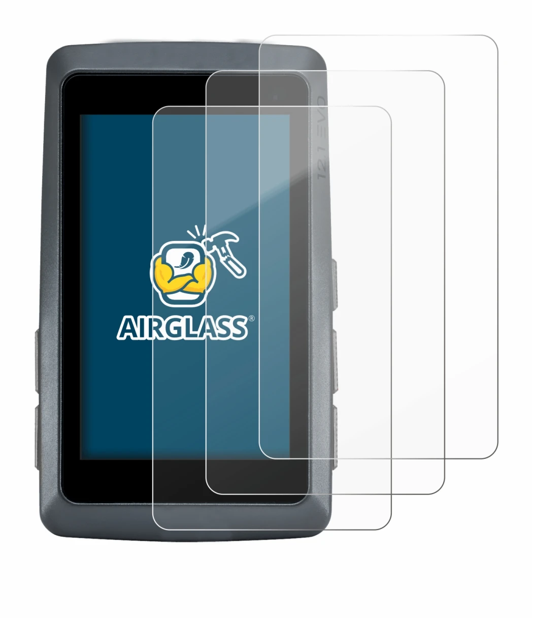 Image of the device Sigma ROX 12.1 EVO with a wide variety of screen protectors.