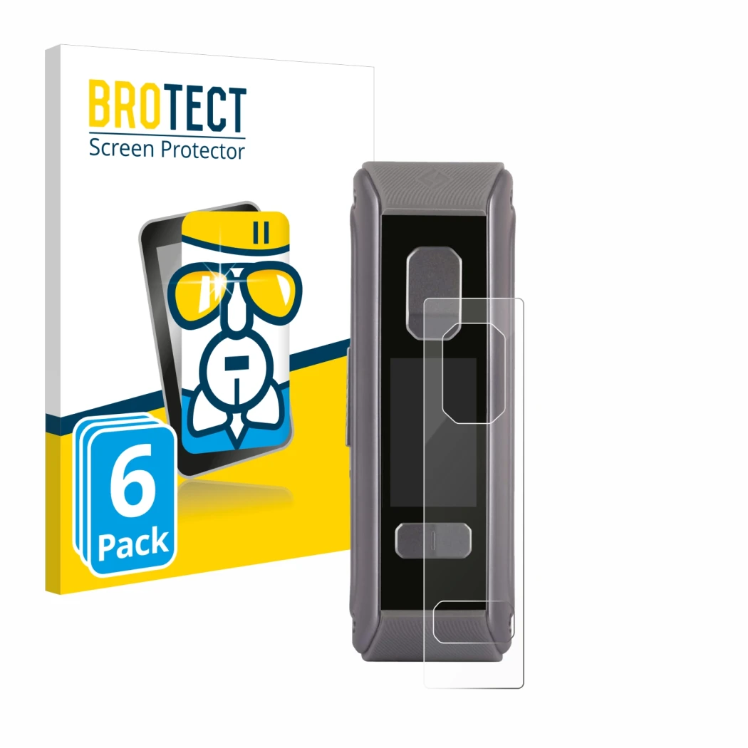 Front side of a product packaging with the brand logo BROTECT. Next to it is the device GeekVape Aegis Max2 / Max100 shown wit