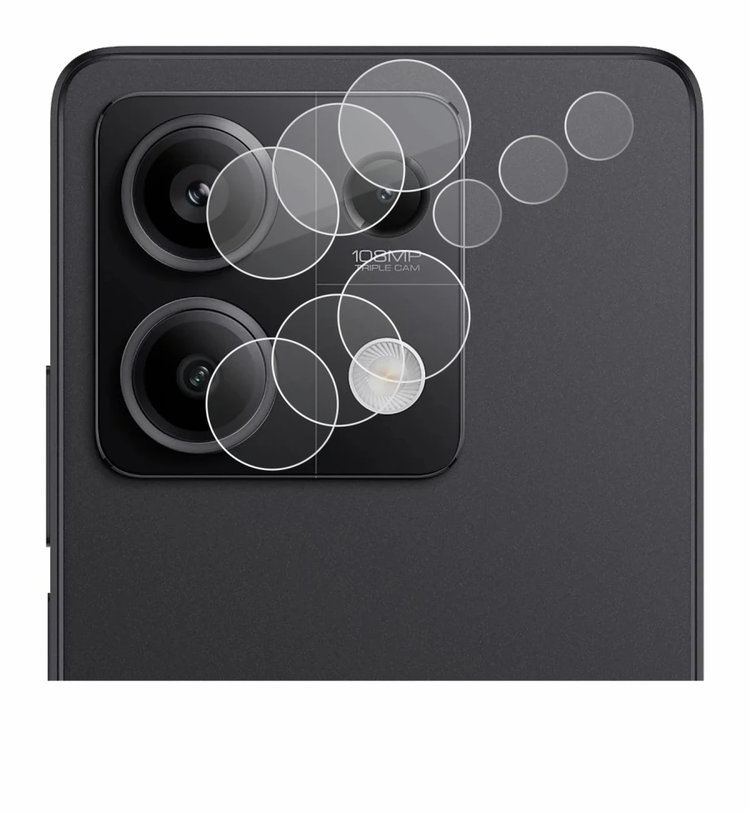 Image of the device Xiaomi Redmi Note 13 Pro 5G (ONLY Camera Lens) with a wide variety of screen protectors.