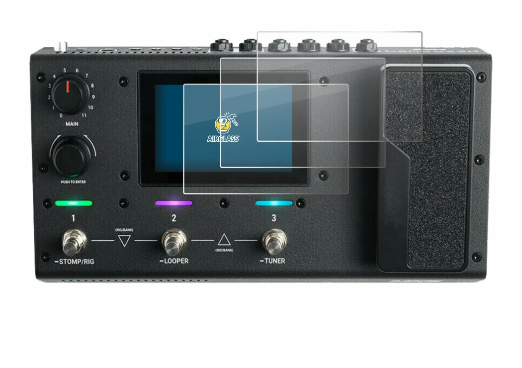 Image of the device Headrush MX5 with a wide variety of screen protectors.
