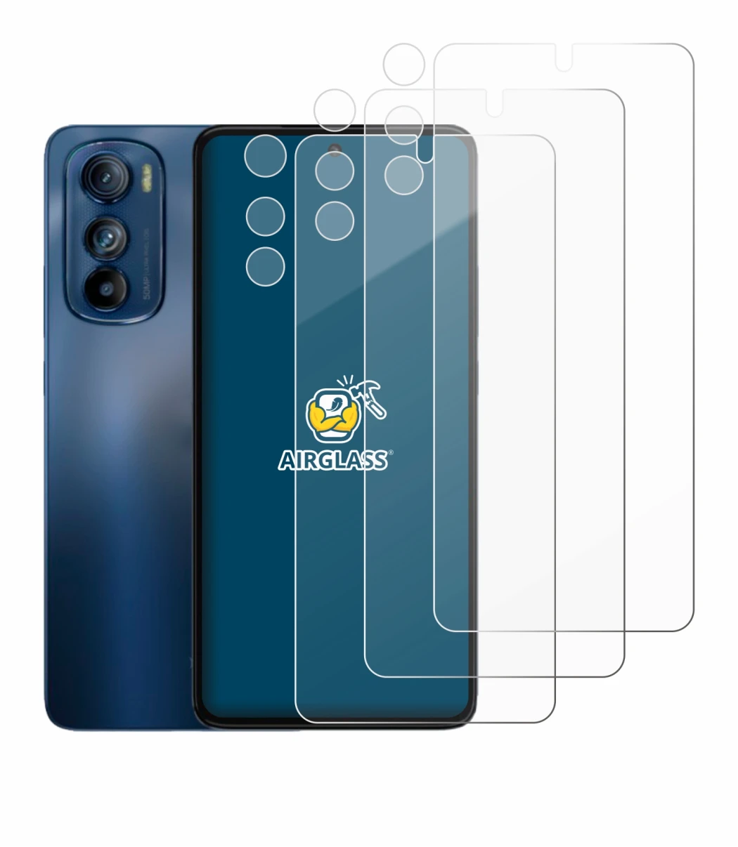 Image of the device Motorola Edge 30 (Front+Camera) with a wide variety of screen protectors.